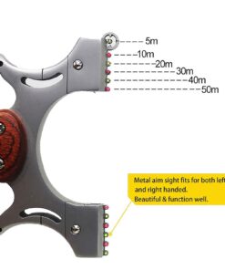 Alternative view of D&Q Slingshot High Velocity Catapult with 10 Pcs Flat Bands Powerful Professional Sling Shot with Aiming Points for Adult Shooting Fishing Hunting Competition