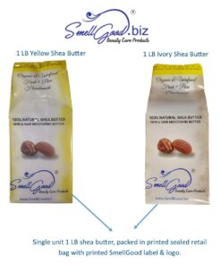 SmellGood Raw Unrefined Ivory Shea Butter TOP Grade From Ghana 5 lbs- SOFT 5 Pound (Pack of 1) 30 61rzxKUDEOL