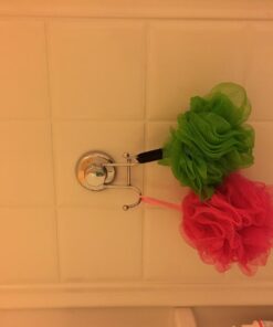 HASKO accessories - Powerful Vacuum Suction Cup Hooks Holder for Towel, Robe and Loofah - Stainless Steel Hook for Bathroom and Kitchen (Chrome) 49 61s PbARr9L