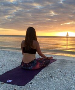 Alternative view of AURORAE Classic/Printed Extra Thick and Long Yoga Mat. Slip Free Rosin included Midnight