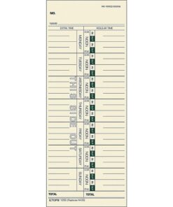 TOPS Time Cards, Weekly, 1-Sided, 3-1/2" x 9", Manila, Green Print, 500-Count (1259) 3 61s1mOUAouS