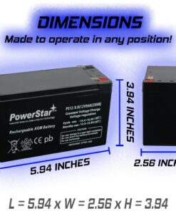 PowerStar-2Pack-2 year Warranty 12V 9AH SLA Battery for Razor e200 / e200s / e225 / e300 / e300s / e325 17 61s1xvaDaxL