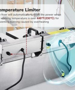 Dual Tank Stainless Steel Electric Deep Fryer w/Drain Timer Baskets Dual Tank Stainless Steel Electric Deep Fryer w/Drain Timer Baskets (20L - Dual Tank) 20L - Dual Tank 16 61s8XLCBYL