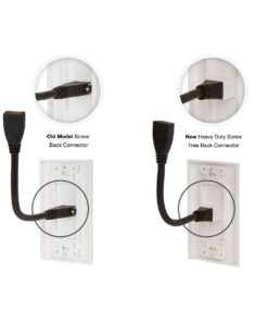 Alternative view of BUYER'S POINT HDMI Wall Plate | UL Listed Single Outlet HDMI 2.0 w/Built In 6-inch Pigtail, Supports Ethernet and 4K Video, Perfect Cable for Gaming PC, BluRay and Home Theaters (White) — 1 Pack White