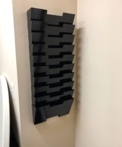 Wallniture Lisbon 10-Tier Wall Mounted File Holder and Desk Organizer, Metal Black Office Organization and Storage Rack 16 61sBntH3G5L