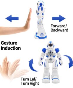 Alternative view of Sikaye RC Robot for Kids Intelligent Programmable Robot with Infrared Controller Toys, Dancing, Singing, Led Eyes, Gesture Sensing Robot Kit, Blue