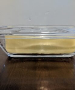 Kangaroo Glass Butter Dish with Lid - Elegant Crystal Glass to Hold Stick of Butter, Block of Cream Cheese & Serving Dish for Dishes & Small Fruits - Clear Butter Tray for Refrigerator & Counter Top 25 61sEdhbCHUL