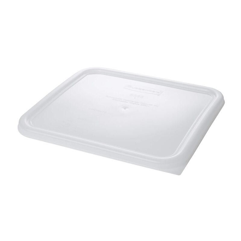 Catalog 1 Rubbermaid Commercial Products Large Lid For 12, 18, And 22 Qt. Plastic Space Saving Square Food Storage Container (Fg652300Wht),White White Lid (12 qt.- 22 qt.)