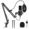 USB Microphone, MAONO 192KHZ/24Bit Plug & Play PC Computer Podcast Condenser Cardioid Metal Mic Kit with Professional Sound Chipset for Recording, Gaming, Singing, YouTube (AU-A04) Black 7 61sGA4VvMxL