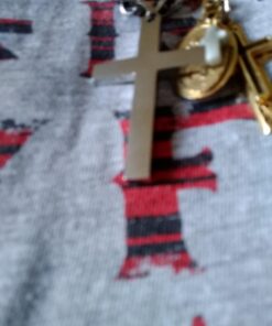 FIBO STEEL Stainless Steel Cross Pendant Chain Necklace for Men Women, 22-30 Inches 50*30*3mm cross, 24 inches chain 38 61sH0ziMP0L