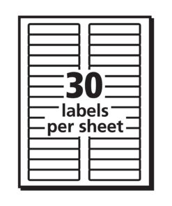 Avery File Folder Labels for Laser and Ink Jet Printers with TrueBlock Technology, 3.4375 x .66 inches, White, Box of 1500 (5366) 1500 Labels 12 61sH5Dzm8XL