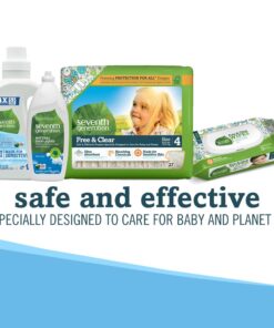 Seventh Generation Thick & Strong Free and Clear Baby Wipes with Flip Top Dispenser, 768 Count 17 61sHLRj3V1L