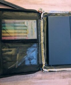 BUBM Double Layer Electronics Organizer, Travel Gadget Bag for Cables, Memory Cards, Flash Hard Drive and More, Fit for iPad or Tablet(up To 9.7")--Large, Dark Blue Large,2-layer 41 61sKbOHwsdL