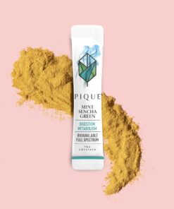 Pique Organic Mint Green Tea Crystals - Support Healthy Digestion, Immunity and Energy. Caffeinated Green Tea with Spearmint - 14 Single Serve Sticks (Pack of 1) 14 Count (Pack of 1) 13 61sLVtH7VWL