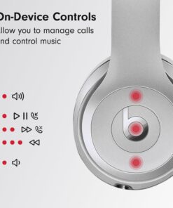 Beats Solo3 Wireless On-Ear Headphones - Apple W1 Headphone Chip, Class 1 Bluetooth, 40 Hours of Listening Time, Built-in Microphone - Silver (Latest Model) Without AppleCare+ 25 61sMB6VvSbL