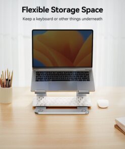LORYERGO Laptop Stand, Ergonomic Computer Stand Laptop Riser for Desk, Laptop Stand Desk Holder Compatible with Most 10-15.6” Laptops, Silver A-Silver 27 61sPXXRM8OL