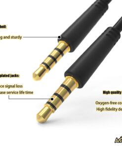 3.5mm TRRS AUX Cable, Ancable 3 Ft Cord 3.5mm Screen-to-Screen Audio and Video AV AUX Cable for Insignia Dual Screen Portable DVD Player 3-Feet 1-Pack 10 61sQ5DqNe9L