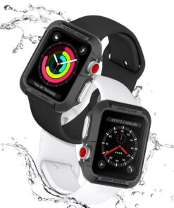 Alternative view of Spigen Rugged Armor Designed for Apple Watch Case for 42mm Series 3/Series 2/1/Original (2015) - Black