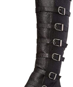 Funtasma Men's Gotham-110 Engineer Boot L Black Distressed Pu