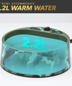 Petfactors Heated Pet Bowl, Outdoor Pet Thermal Water Bowl, Dog Cat Heated Water Bowl with 69 Inch Chew Resistant Cord and Waterproof ON/Off Switch Camouflage 21 61sWAo49n L