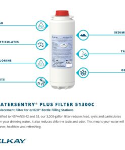 Elkay 51300C_3PK WaterSentry Plus Replacement Filter (Bottle Fillers), 3-Pack Bottle Filling Station- 3000 Gallons 3 Count (Pack of 1) 11 61sWqU 4VML