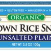 Edward & Son's Organic Unsalted Plain Brown Rice Snaps – Oven Baked, Whole Grain, Gluten Free, No Added Oils, Non-GMO Project Verified, USDA Organic – 3.5 Oz (Pack of 12) 22 61sZUrQYlvL