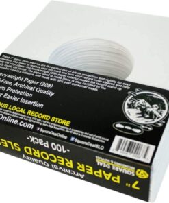 Alternative view of (100) Archival Quality Acid-Free Heavyweight Paper Inner Sleeves for 7" Vinyl Records #07IW