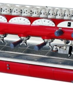 La Pavoni Bar-Star 4V-R Espresso Coffee Machine, Ruby Red, 26.5L Boiler Water Capacity, Manual Boiler Water Charge Button, Anti-vacuum Valve, Electronic Automatic Water Level Control