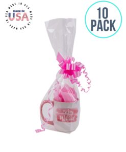 A1 Bakery Supplies 10 Pack BOPP Clear Cello Cellophane Bags Gift Basket Package Flat Gift Bags BOPP Bags (Flat, 9 x 20) 9x20 Inch (Pack of 10) 21 61sbFKEKQxL