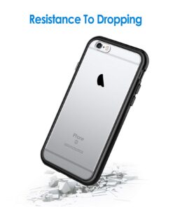JETech Case for iPhone 6 and iPhone 6s, Shock-Absorption Bumper Cover, Anti-Scratch Clear Back (Black) black 35 61sbtdIr6EL