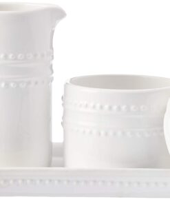 Alternative view of Mud Pie Farmhouse Inspired Vintage Doorknob Cream and Sugar Set, One Size, White