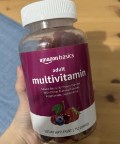 Amazon Basics Adult Multivitamin, 150 Gummies, 75-Day Supply, Mixed Berry & Cherry (Previously Solimo) 150 Count (Pack of 1) 22 61sdk60XxbL