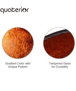 Aquaterior Modern Bathroom Round Artistic Tempered Glass Vessel Vanity Sink Bowl Basin Spa (FAUCET NOT INCLUDED) Flame Red 27 61sdxu18B5L