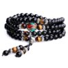 COAI Black Obsidian Stone Bracelet Necklace Mala Beads 108 Tiger Eye 10 61sfWk6644L