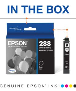 EPSON 288 DURABrite Ultra Ink Standard Capacity Black Cartridge (T288120-S) Works with Expression XP-330, XP-430, XP-434, XP-340, XP-440, XP-446 1 Count (Pack of 1) 9 61sg8xlb SL