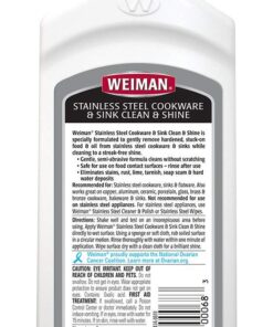 Weiman Stainless Steel Sink and Pots & Pans Cleaner and Polish 8 Ounce (Pack of 1) 23 61shAusN9eL