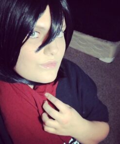 Donacosplay Attack on Titan Mikasa Ackerman Wine Red Cashmere Scarf 13 61shDH3ae4L