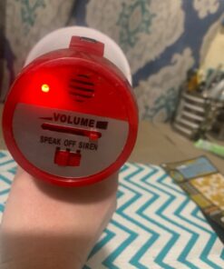 Pyle Megaphone Speaker PA Bullhorn - 20 Watts & Adjustable Vol Control w/ Built-in Siren & 800 Yard Range for Football, Baseball, Hockey, Cheerleading Fans & Coaches or for Safety Drills - PMP20,White 38 61shf 9Ng7L 1