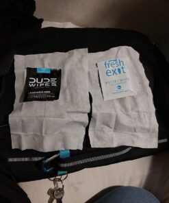 DUDE Wipes - On-The-Go Flushable Wipes - 2 Pack, 60 Wipes - Unscented Extra-Large Individually Wrapped Adult Wet Wipes - Vitamin E & Aloe - Septic and Sewer Safe Fragrance Free 30 Count (Pack of 2) 28 61sjYZdFoZL