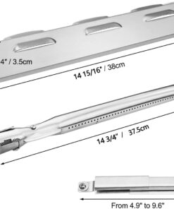 Hisencn Grill Parts Kit for Kenmore 146.34611410, 146.46372610 146.23673310 146.34461410 146.10016510 146.16198211 146.46366610 146.16142210 146.1001751 146.4636561 Grill Burner, Heat Plate, Crossover 4SS+Crossovers 45 61sjgSoErcL