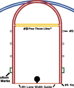 Ronan Sports Complete Easy Court Basketball Stencil Kit | Includes Spray Paint & Spray Box | Made in USA White 32 61skHCfQ2 L