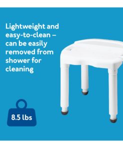 Carex Universal Bath Seat and Shower Chair - Bath Chair Supports Up To 400 Pounds - Adjustable Height Shower Bench, Plastic Stool For Shower, Shower Seat 38 61skZAJ4OmL