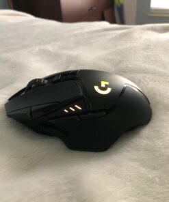 Logitech G502 Lightspeed Wireless Gaming Mouse with Hero 25K Sensor, PowerPlay Compatible, Tunable Weights and Lightsync RGB - Black 64 61slNFhJFL