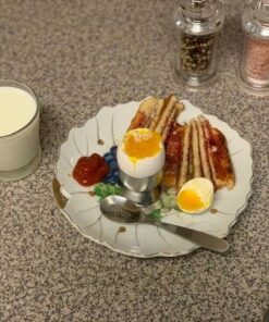 Egg Cups For Soft Boiled Eggs with Spoons - Egg & Cracker Tool Set - Stainless Steel Egg Opener Topper & Cutter - Hard Boiled Egg Holder Tool by Eparé Yellow Rubber Handle 42 61slkdoeKhL