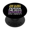 Scary Non-Binary Person The Media Warned About LGBTQIA Pride PopSockets PopGrip: Swappable Grip for Phones & Tablets Standard