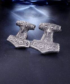 SINLEO Men's Stainless Steel Viking Norse Odin Thors Mjolnir Hammer Pendant Necklace 24inch Ball Chain Large 15 61sqIEbgLFS