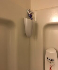 Command Bath Razor Holder, Clear Frosted, 1-Holder, 1- Water-Resistant Strip, Organize Damage-Free 52 61sriGSYpsL