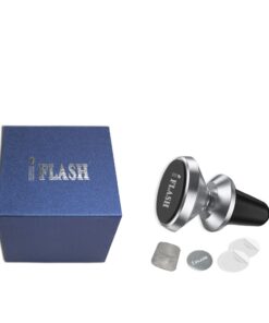 Magnetic Mount, iFlash Aluminum Universal Air Vent Magnetic Car Mount Phone Holder, 360 Degree Rotation for Multi-Angle View, Cradle-Less Car Phone Mount Stand for Apple iPhone/Samsung Galaxy - Black 7 61su2Ss8QhL