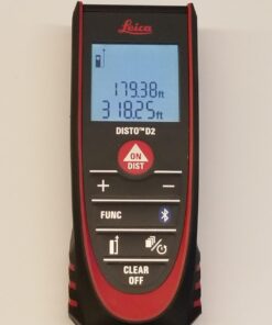 Leica 838725 DISTO D2 New 330ft Laser Distance Measure with Bluetooth 4.0, Black/Red, 1.7 x 1 x 4.6 inches 32 61su5OETzyL