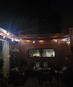 Brightech Ambience Pro Solar Powered Outdoor String Lights, 48 Ft Commercial Grade Waterproof Patio Lights, 15 Edison Bulbs, Shatterproof LED Chirstmas Solar String Lights - 1W LED, Soft White 48 Feet 32 61suN4WUaL